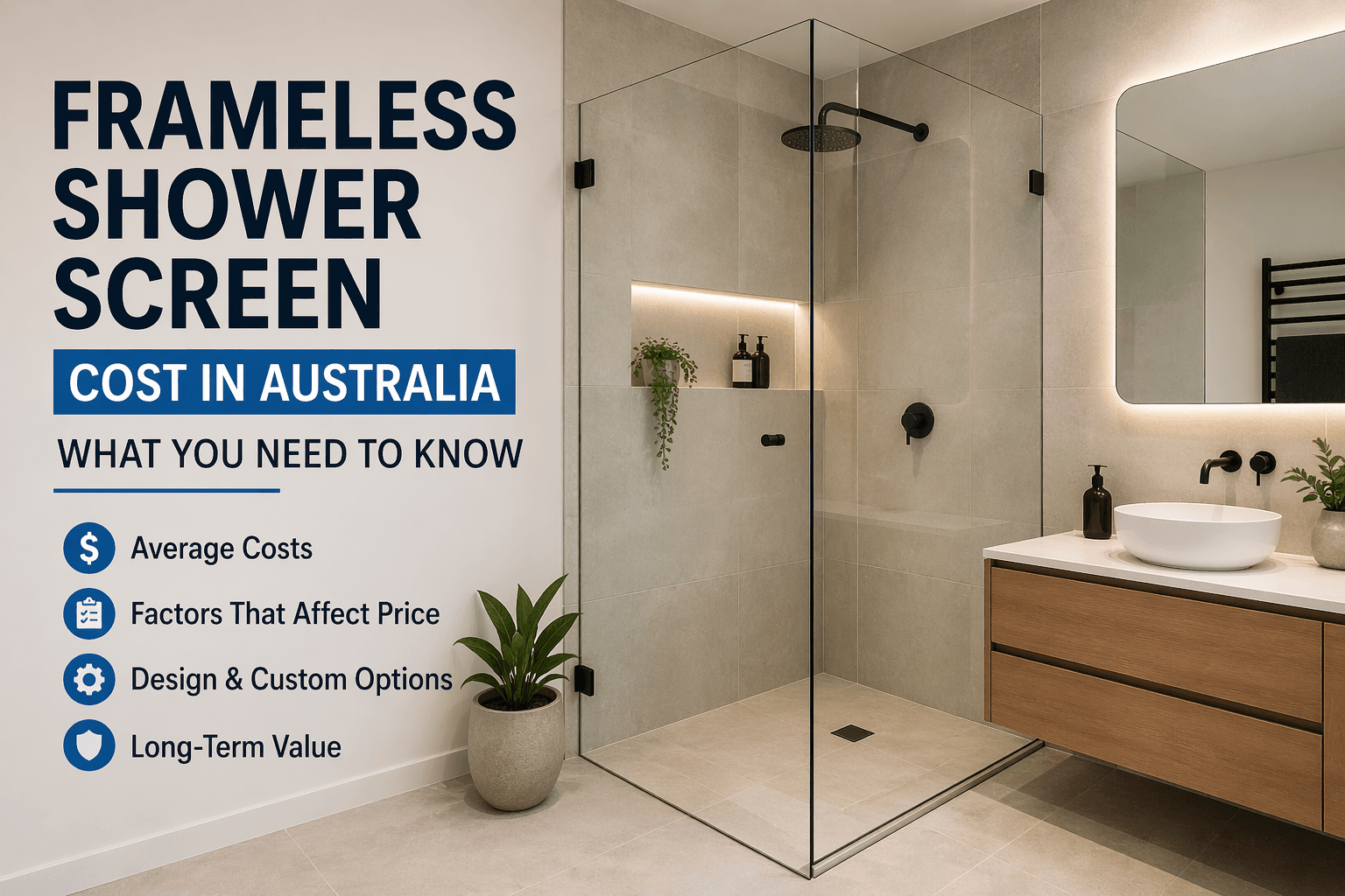 Frameless Shower Screen
