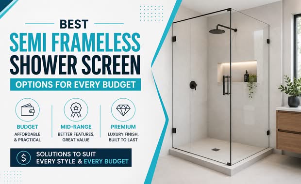 Semi Frameless Shower Screen