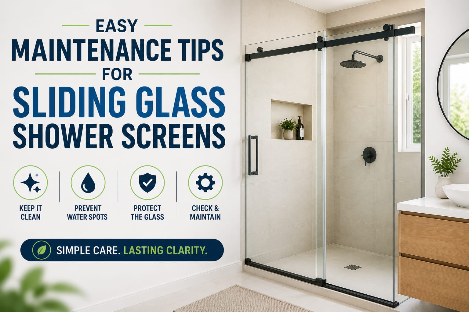 Sliding glass shower screens